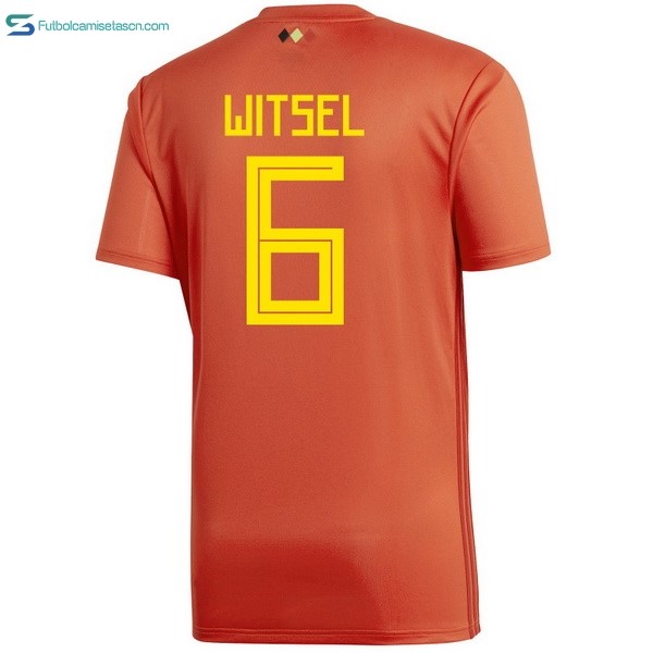 Camiseta Belgica 1ª Witsel 2018 Rojo